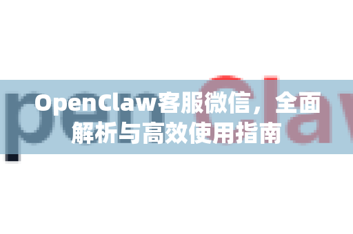 OpenClaw客服微信，全面解析与高效使用指南-第1张图片-官方获取 | OpenClaw下载 - openclaw官网