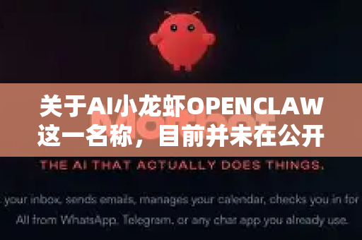 关于AI小龙虾OPENCLAW这一名称，目前并未在公开的权威技术平台或行业报告中找到明确对应的成熟AI产品或技术框架。它可能是一个内部项目代号、概念性提案或处于早期阶段的创新项目