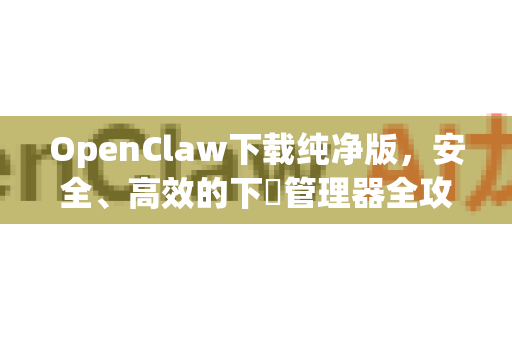 OpenClaw下载纯净版，安全、高效的下載管理器全攻略