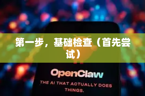 第一步，基础检查（首先尝试）-第1张图片-官方获取 | OpenClaw下载 - openclaw官网