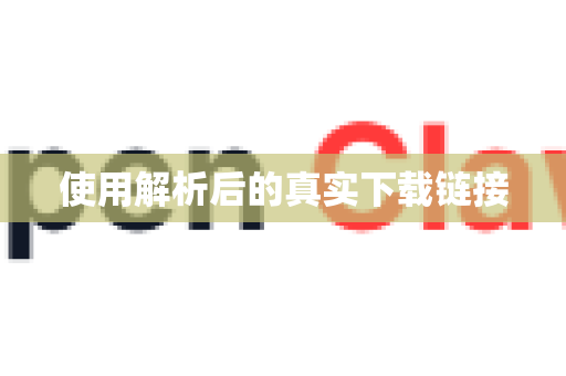 使用解析后的真实下载链接