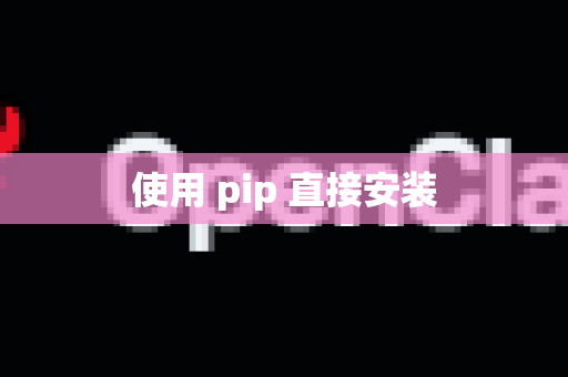 使用 pip 直接安装