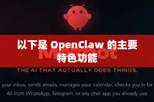 以下是 OpenClaw 的主要特色功能