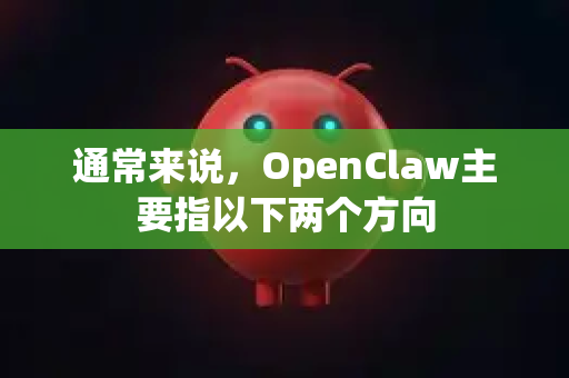 通常来说，OpenClaw主要指以下两个方向