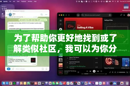 为了帮助你更好地找到或了解类似社区，我可以为你分析并提供一些方向