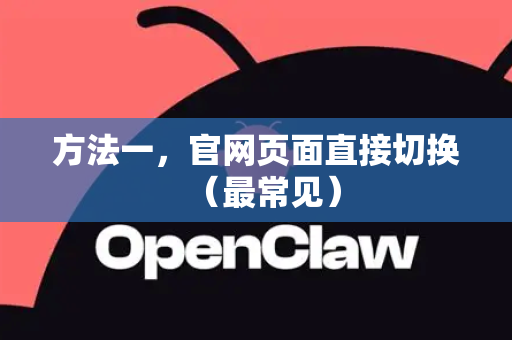 方法一，官网页面直接切换（最常见）